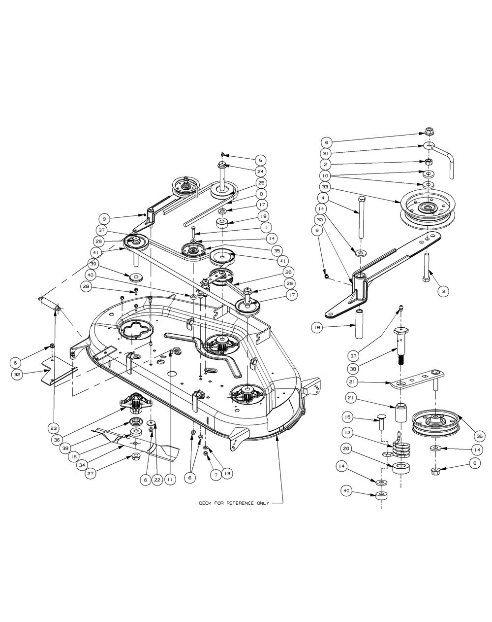 Deck Assembly 44 2008 And Before Diagram and Parts List for Z-FORCE44 17AF3AGL-17AF3AGL010 Cub Cadet Lawn Tractor